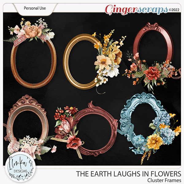 The Earth Laughs In Flowers Cluster Frames by Ilonka's Designs