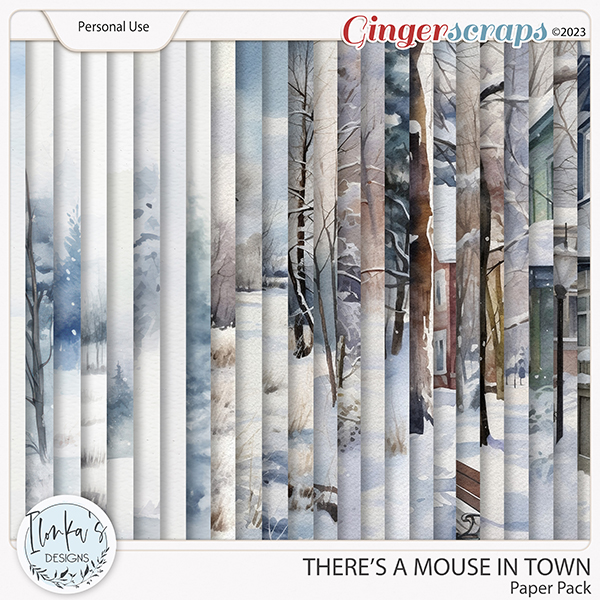 There's A Mouse In Town Paper Pack by Ilonka's Designs