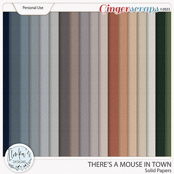 There's A Mouse In Town Solid Papers by Ilonka's Designs 