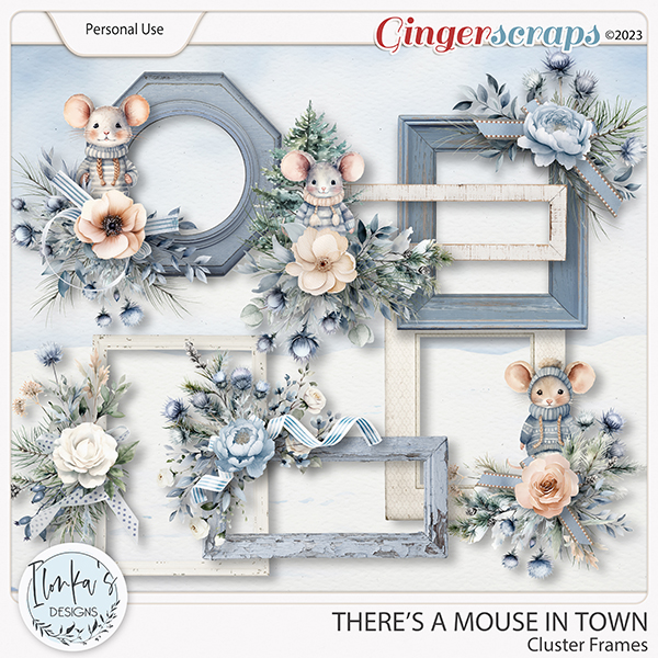 There's A Mouse In Town Cluster Frames by Ilonka's Designs