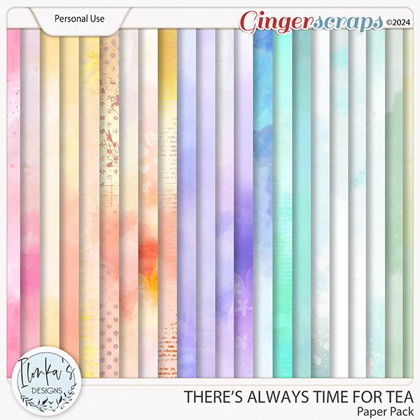 There's Always Time For Tea Paper Pack by Ilonka's Designs