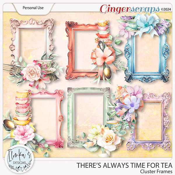 There's Always Time For Tea Cluster Frames by Ilonka's Designs