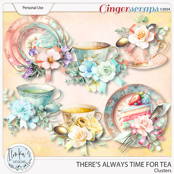 There's Always Time For Tea Clusters by Ilonka's Designs