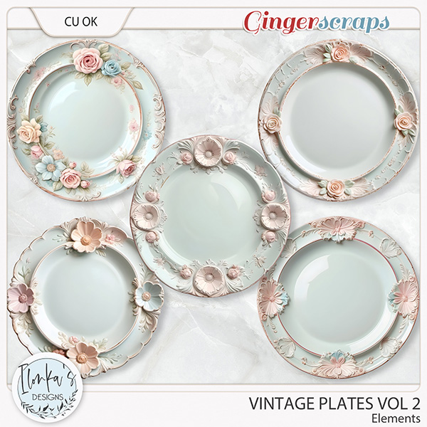 CU Vintage Plates Vol 2 by Ilonka's Designs