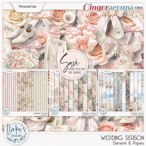 Wedding Season Elements & Papers by Ilonka's Designs