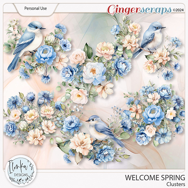 Welcome Spring Clusters by Ilonka's Designs