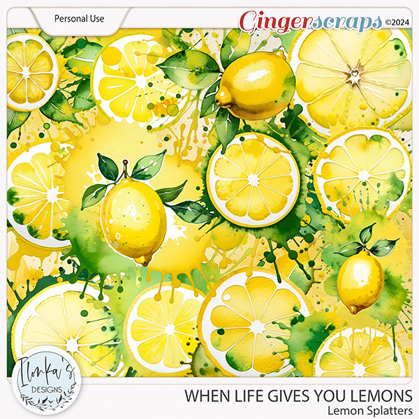 When Life Gives You Lemons Lemon Splatters by Ilonka's Designs