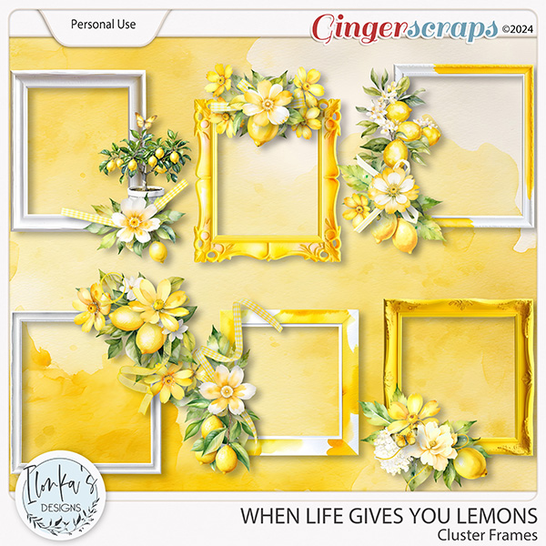 When Life Gives You Lemons Cluster Frames by Ilonka's Designs