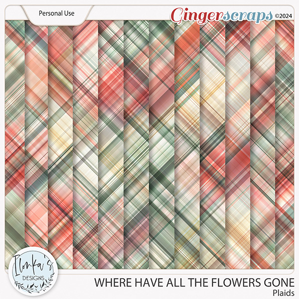 Where Have All The Flowers Gone Plaids by Ilonka's Designs