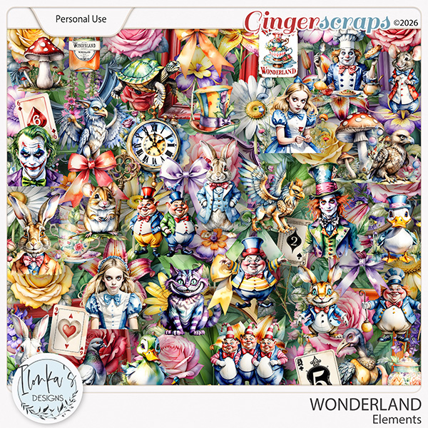 Wonderland Elements by Ilonka's Designs 