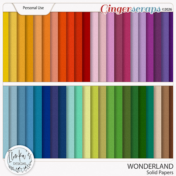 Wonderland Solid Papers by Ilonka's Designs