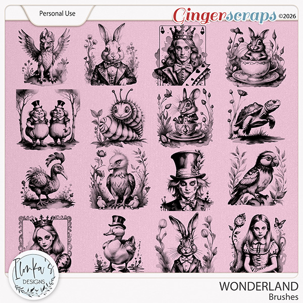 Wonderland Brushes by Ilonka's Designs