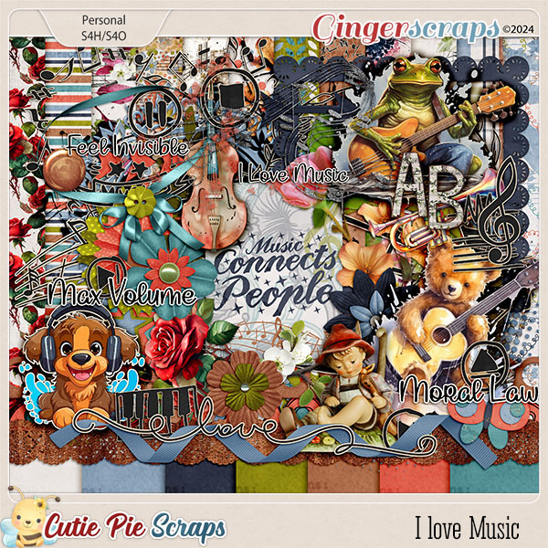 I Love Music Scrapbook Kit