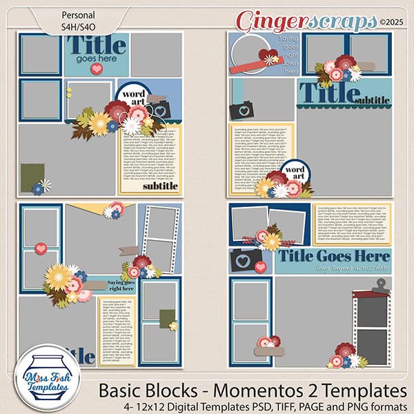 Basic Blocks - Momentos  2 Templates by Miss Fish