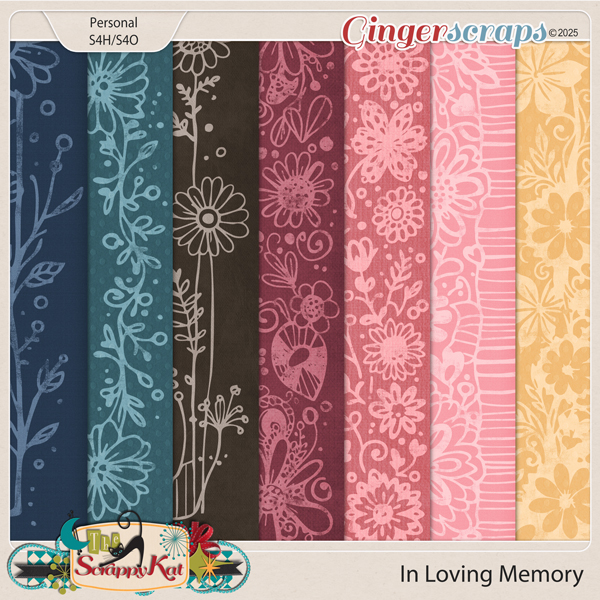 In Loving Memory Bordered Papers by The Scrappy Kat
