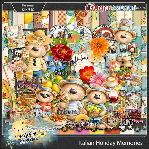 Italian Holiday Memories Page Kit