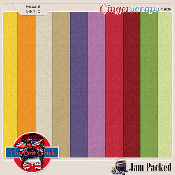 Jam Packed  Solid Papers By The Brit Chick
