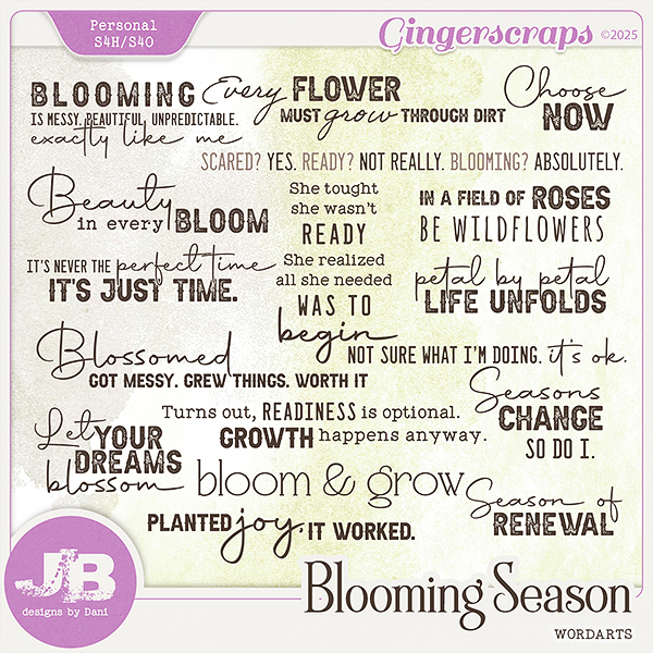 Blooming Season Wordarts by JB Studio