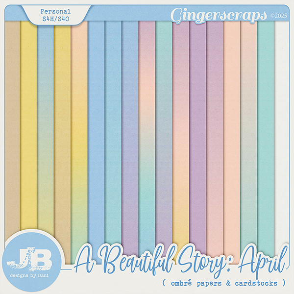 A Beautiful Story: April Ombré Papers & Cardstocks by JB Studio