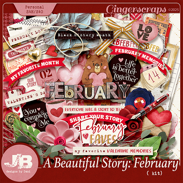 A Beautiful Story: February Kit by JB Studio