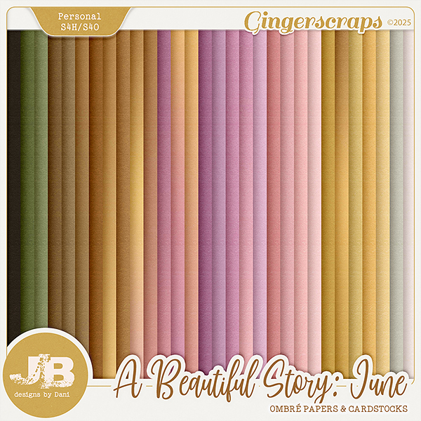 A Beautiful Story: June Ombré Papers & Cardstocks by JB Studio
