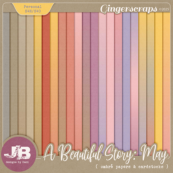 A Beautiful Story: May Ombré Papers & Cardstocks by JB Studio