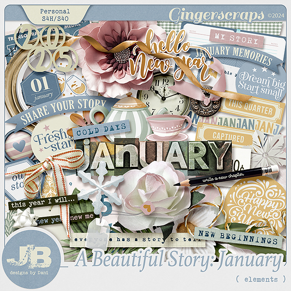 A Beautiful Story: January Elements by JB Studio