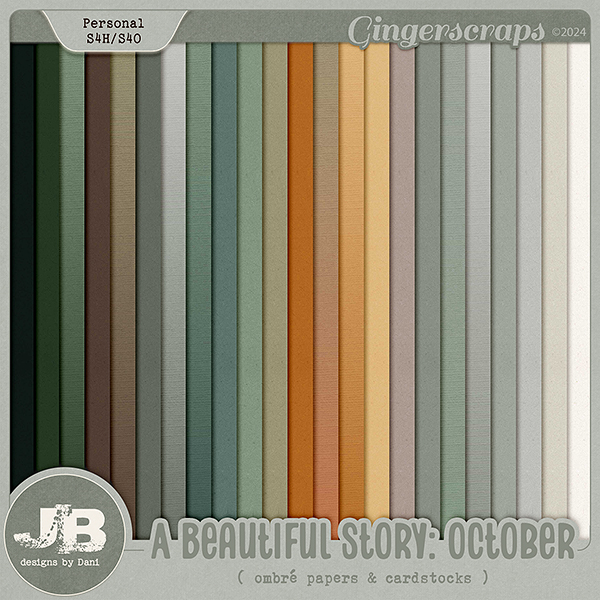 A Beautiful Story: October Ombré Papers & Cardstocks by JB Studio