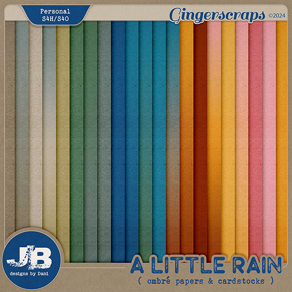A Little Rain Ombré Papers & Cardstocks by JB Studio