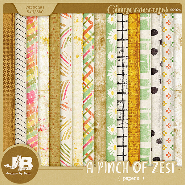 A Pinch Of Zest Papers by JB Studio