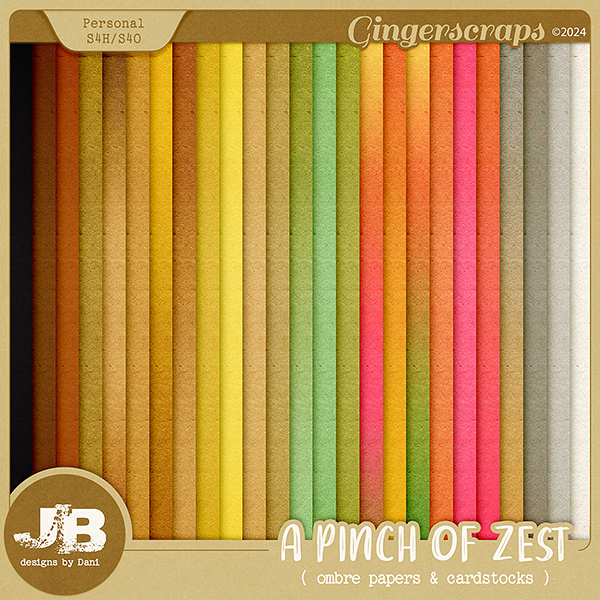 A Pinch Of Zest Ombré Papers & Cardstocks by JB Studio