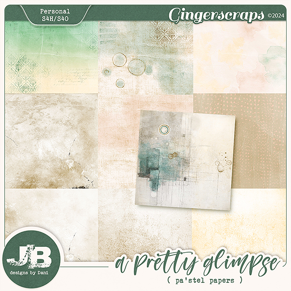 A Pretty Glimpse Pastel Papers by JB Studio