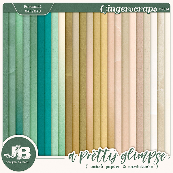 A Pretty Glimpse Ombré Papers & Cardstocks by JB Studio