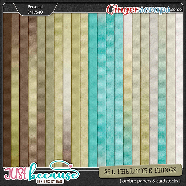 All The Little Things Ombre Papers & Cardstocks by JB Studio