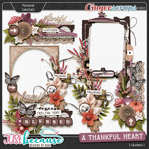 A Thankful Heart Clusters by JB Studio