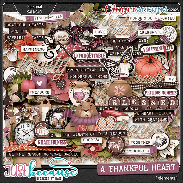 A Thankful Heart Elements by JB Studio