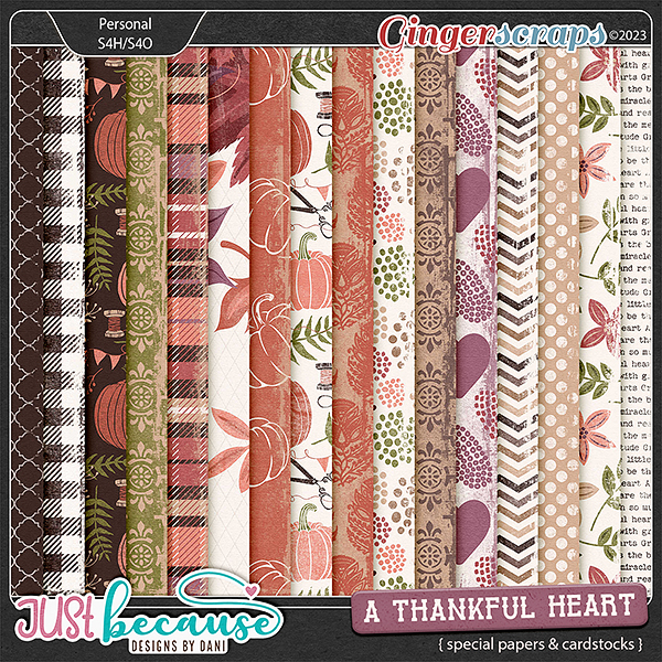 A Thankful Heart Papers by JB Studio