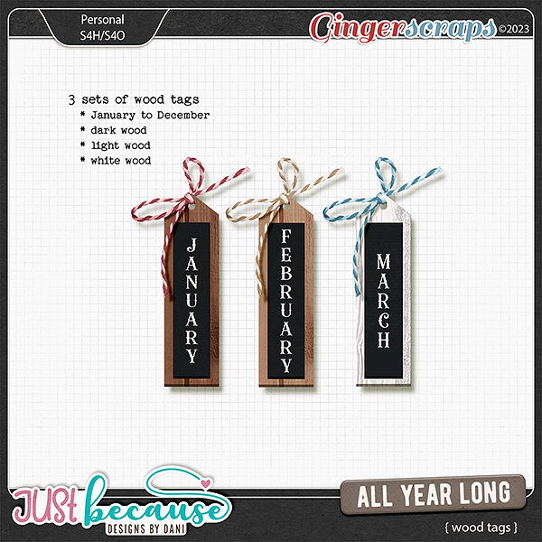 All Year Long {Wood Tags} by JB Studio