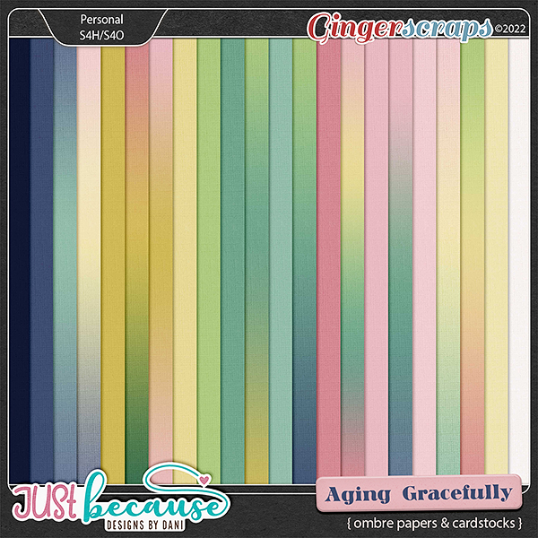 Aging Gracefully Ombré Papers & Cardstocks by JB Studio