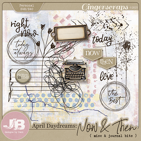 April Daydreams: Now & Then Misc & Journal Bits by JB Studio