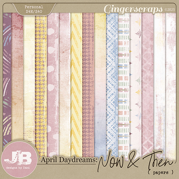 April Daydreams: Now & Then Papers by JB Studio