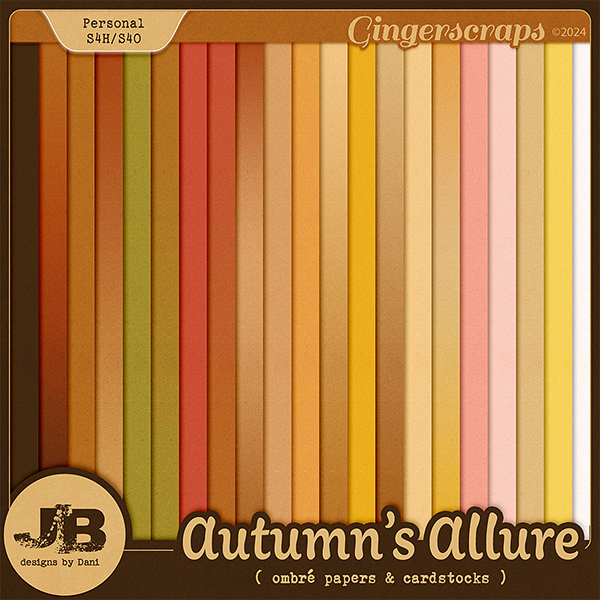 Autumn's Allure Ombré Papers & Cardstocks by JB Studiio