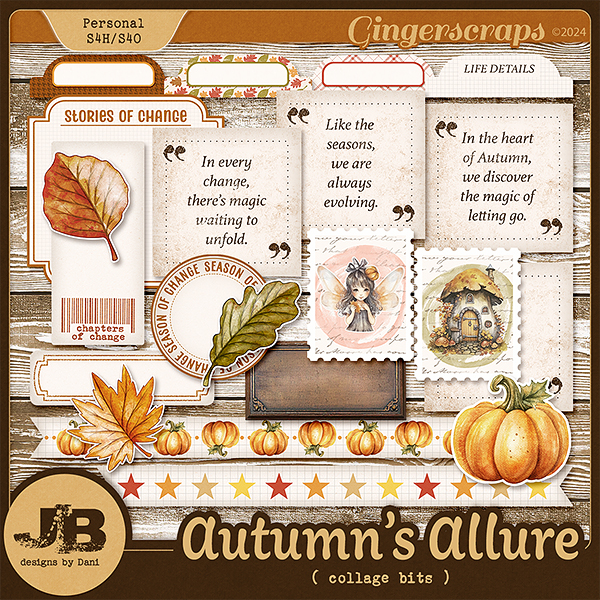 Autumn's Allure Collage Bits by JB Studiio