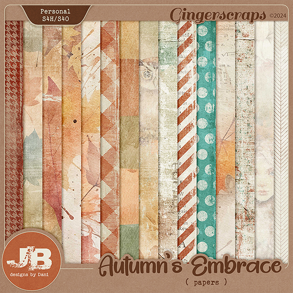 Autumn's Embrace Papers by JB Studio