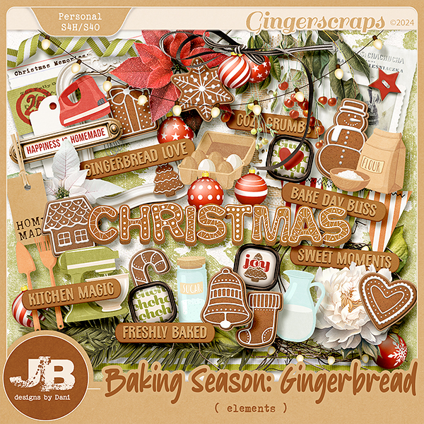 Baking Season: Gingerbread Elements by JB Studio
