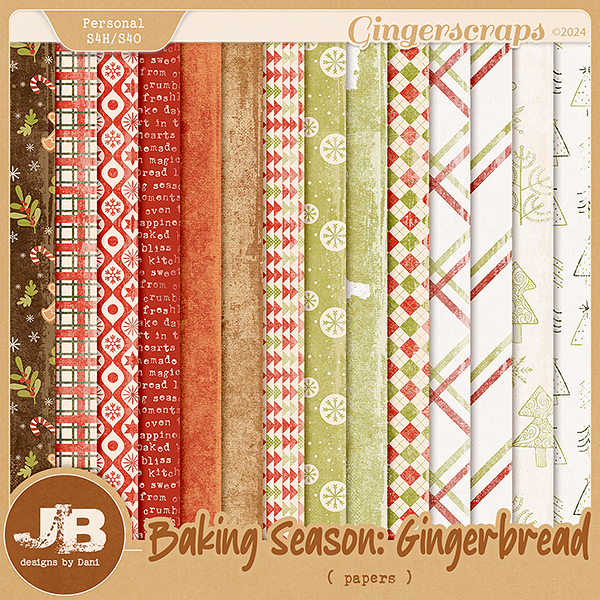 Baking Season: Gingerbread Papers by JB Studio