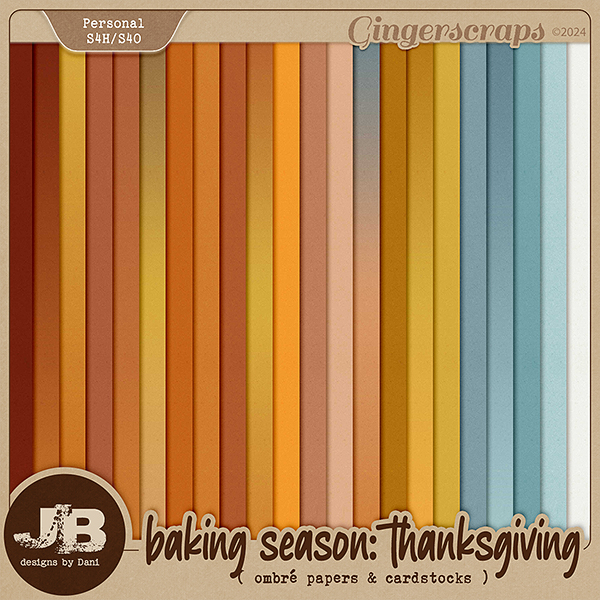 Baking Season: Thanksgiving Ombré Papers & Cardstocks by JB Studio