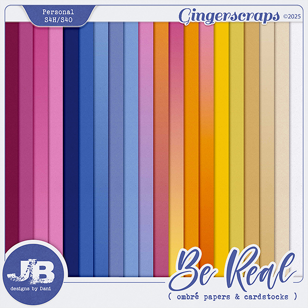 Be Real Ombré Papers & Cardstocks by JB Studio