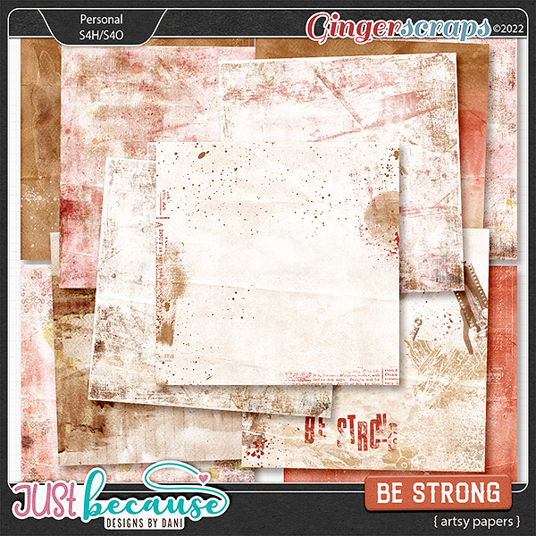 Be Strong Artsy Papers by JB Studio