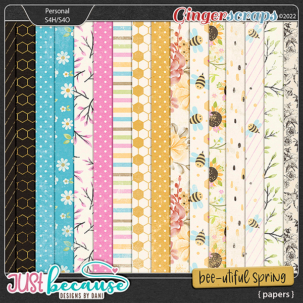 Bee-utiful Spring Papers by JB Studio